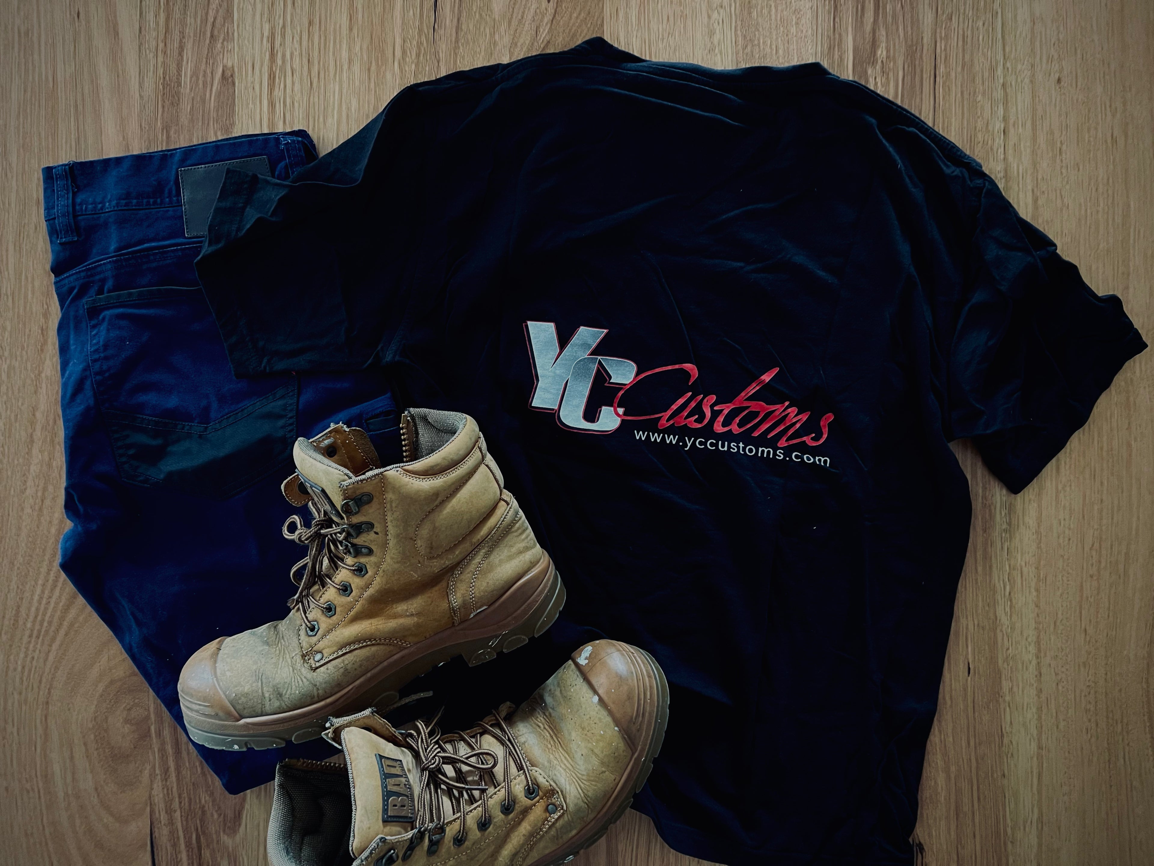 goHARDson YC Customs Work wear small business uniforms apparel t shirts polos trades
