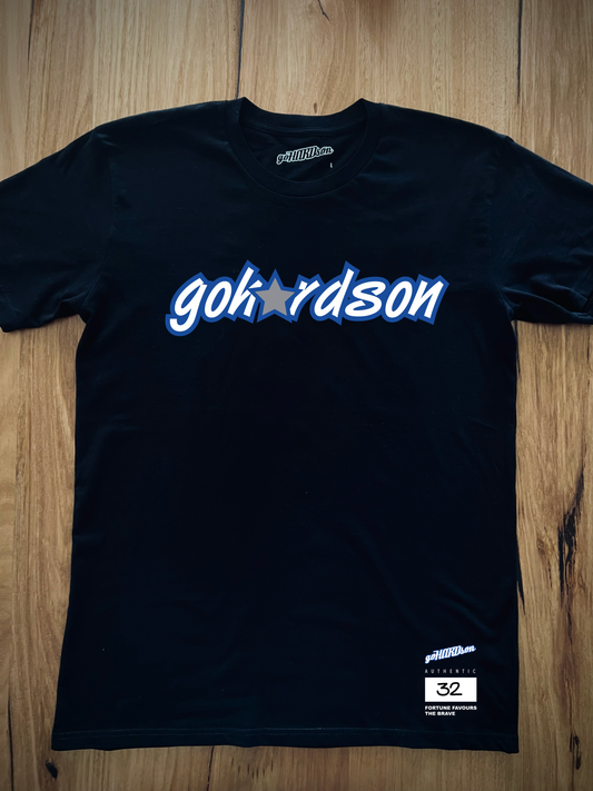 goHADson fortune favours the brave orlando magic shaq and penny mens black streetwear fashion tee t shirt