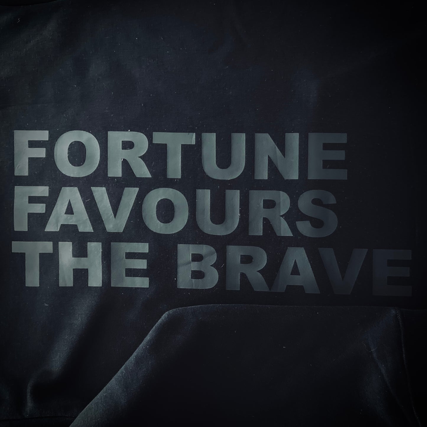 goHARDson "Fortune Favours The Brave" Triple Black Hoodie jumper pullover mens streetwear fashion